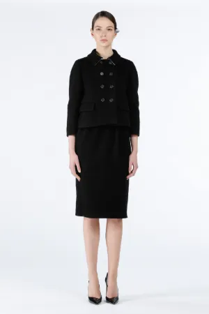 Double-Breasted Cropped Jacket