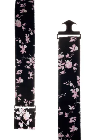 elasticated floral print belt