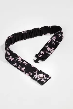 elasticated floral print belt