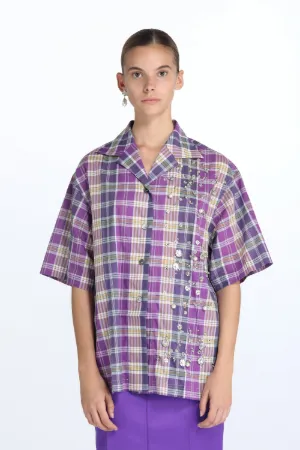 Embellished Checked Shirt
