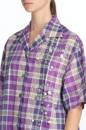 Embellished Checked Shirt