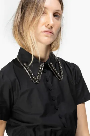 embellished collar dress