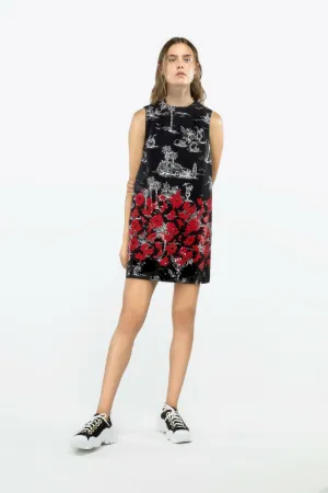 embellished cuba-print mini dress