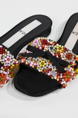 embellished flat sandals