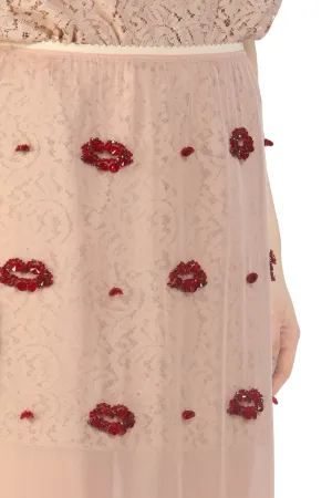 Embellished Layered Skirt