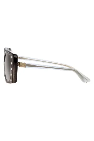 embellished rectangular-frame sunglasses
