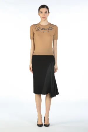 Embellished Short Sleeved Sweater