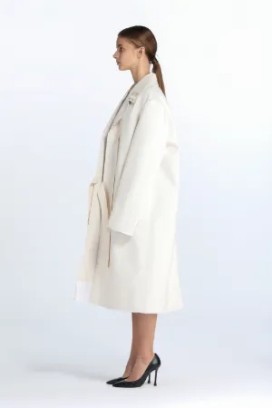 Embellished Tie-Front Coat
