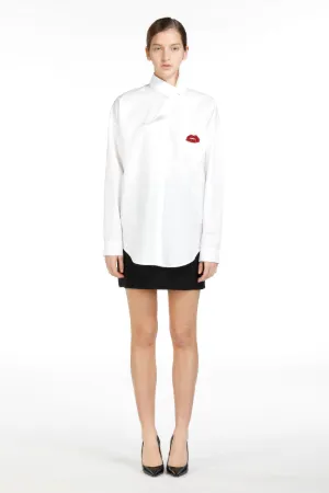 Embellished Tie-Neck Shirt
