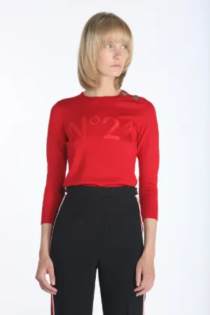 embroidered logo jumper