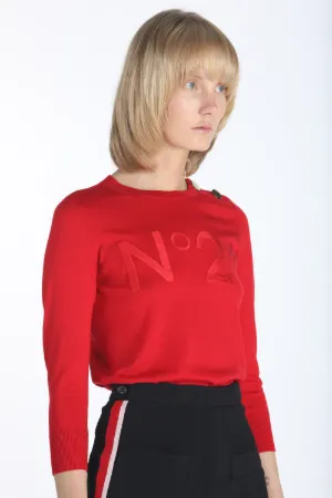 embroidered logo jumper