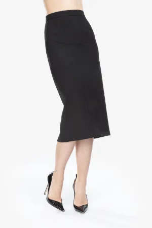 exposed-zip panelled pencil skirt