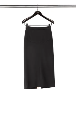 exposed-zip panelled pencil skirt