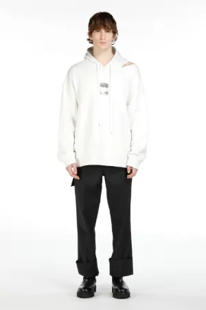 Eye-Print Cut-Out Hoodie