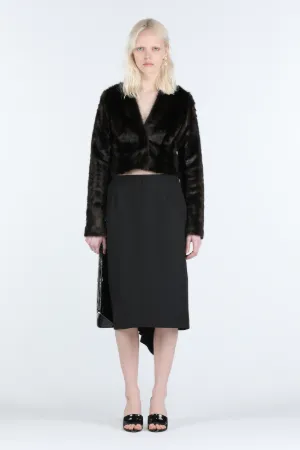 Faux-Fur Cropped Jacket