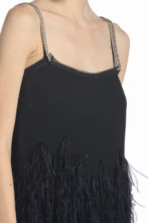 Feather-Embellished Dress