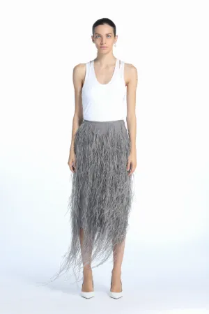 Feather-Embellished Skirt