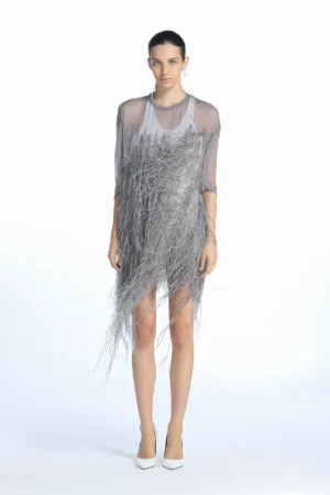 Feather-Embellished T-Shirt