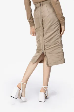 fitted midi skirt