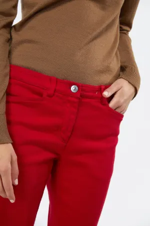 five-pocket cotton-blend jeans