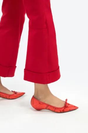 five-pocket cotton-blend jeans