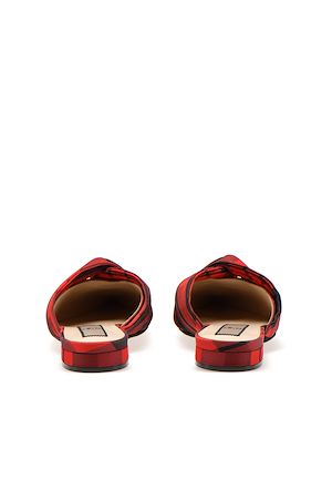red flat mules