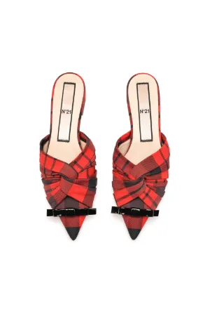 red flat mules