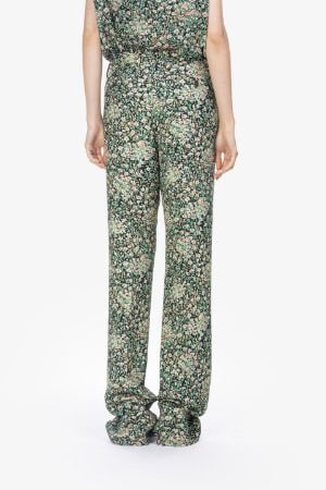 Flora Print Wide-Leg Pants