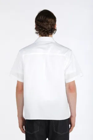 Floral-Embroidered Short Sleeve Shirt