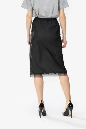 floral embroidery pencil skirt