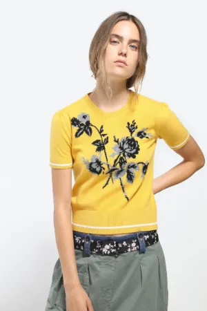 floral-intarsia virgin wool sweater