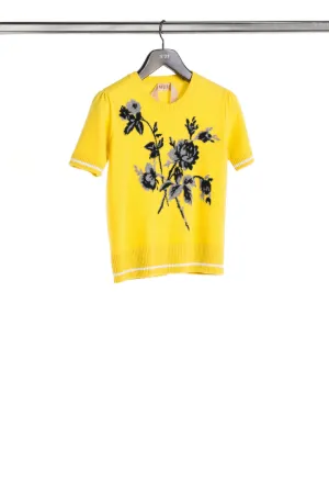 floral-intarsia virgin wool sweater