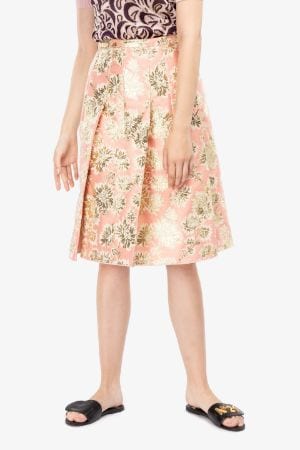 Floral-Jacquard Skirt