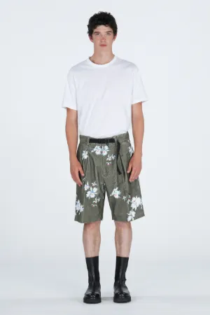 Floral-Print Corduroy Shorts