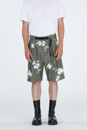 Floral-Print Corduroy Shorts