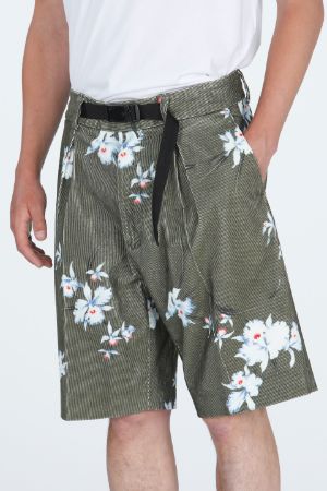 Floral-Print Corduroy Shorts