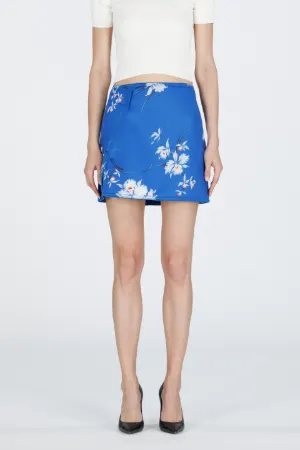 Floral-Print Mini Skirt
