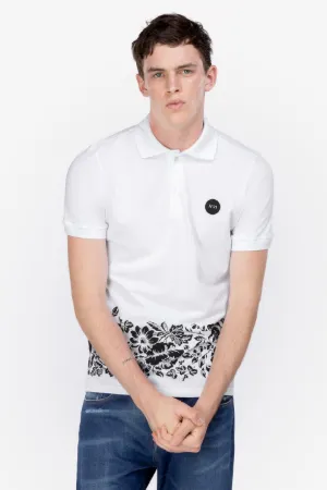 floral-print polo shirt