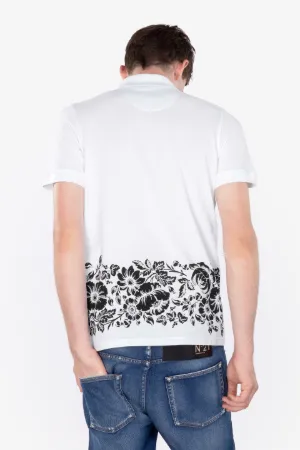 floral-print polo shirt