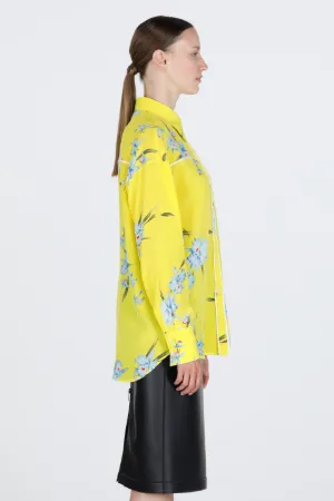 Floral-Print Silk Shirt