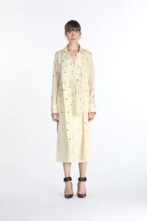floral print tie-fastening blouse