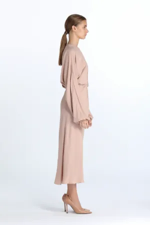 Gathered Cut-Out Dress