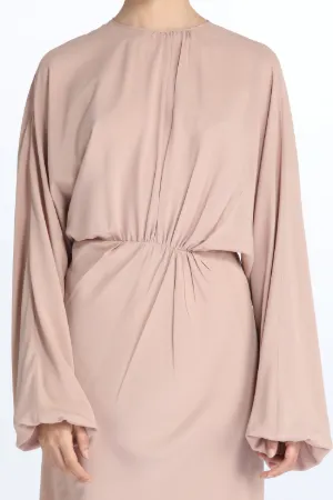 Gathered Cut-Out Dress