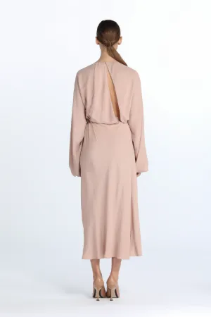 Gathered Cut-Out Dress