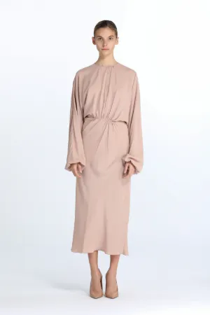 Gathered Cut-Out Dress