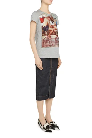 denim pencil skirt online
