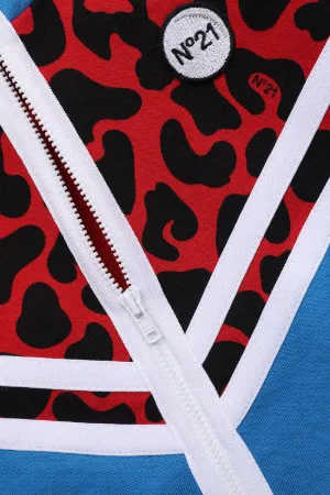 giacca sportiva Girls con inserto animalier