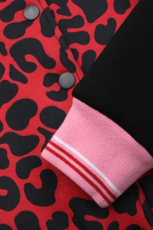 giacca varsity Teen con stampa animalier