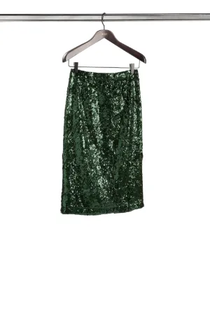 Gonna a tubino con paillettes verde | N°21 | Online Store Ufficiale