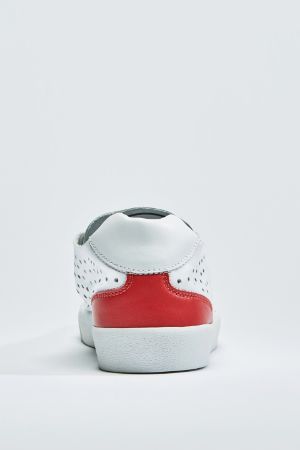 nike white perforated leather shoes